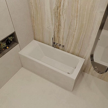 Ванна из искусственного камня Veconi Solita SLT16070M 160х70 белая матовая