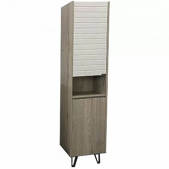 Шкаф-колонна Comforty Клеон 00-00003947 40 белый/дуб дымчатый