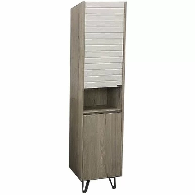 Шкаф-колонна Comforty Клеон 00-00003947 40 белый/дуб дымчатый