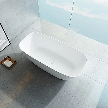Ванна из искусственного камня Vincea VBT-6S02MW 170x75 белая матовая