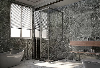 Душевой уголок Veconi Premium Trento PTC20-GR-12080-01-C4 прозрачный/профиль брашированный графит