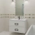 Тумба с раковиной LA FENICE Cubo Bianco TWIN 100 белая/ручки черные