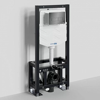 Инсталляция для унитаза WasserKraft Dill 61TLT.010.ME.PB03 с черной глянцевой кнопкой