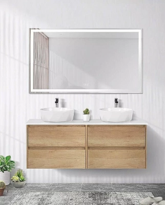 Тумба с раковинами и столешницей BelBagno KRAFT 140 Rovere Nebrasca Nature