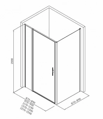 Душевой уголок Allen Brau Priority 140x90 3.31010.00G + 3.31016.00G тонированный/хром