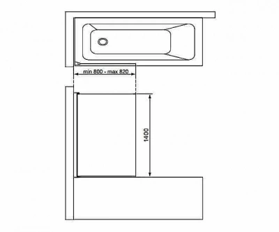 Шторка для ванны Ideal Standard Connect T9923EO