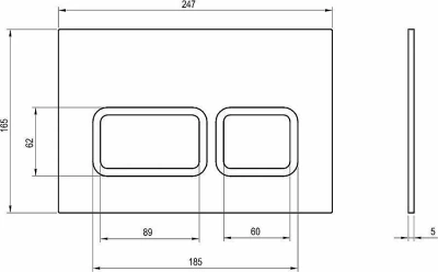 Кнопка для инсталляции Ravak TWIN Flat X01739
