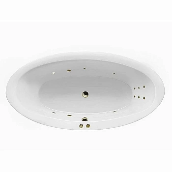 Ванна акриловая EXCELLENT Lumina LINE WAEX.LUM19.LINE.BR 190x95 белая с гидромассажем