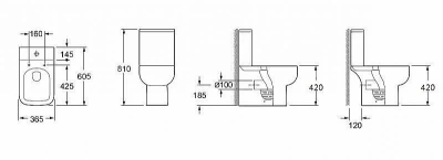 Унита-компакт BelBagno Aurora BB8604CPR/SC+BB8604T безободковый, с бачком, с крышкой микролифт
