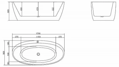 Ванна BelBagno BB404 170х80
