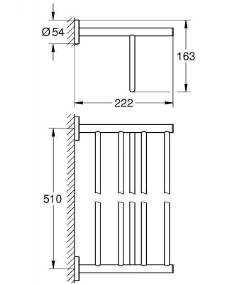 Полка с полотенцедержателем Grohe BauCosmopolitan 40462001