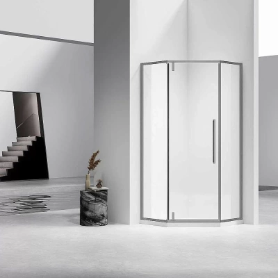 Душевой уголок Vincea Slim-N VSP-4SN100CLGM 100x100 стекло прозрачное/профиль вороненая сталь