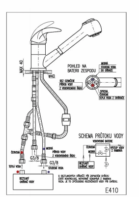 Смеситель для бойлера RAV-Slezak PREMIUM CRISTAL LINE E410.5
