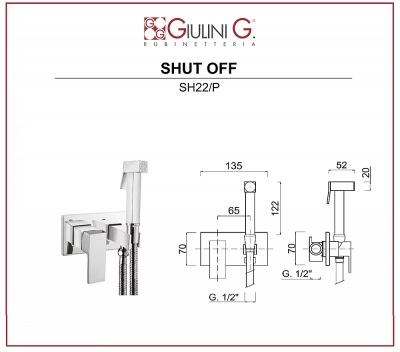 Гигиенический душ Giulini Pablolux FSH22/P хром