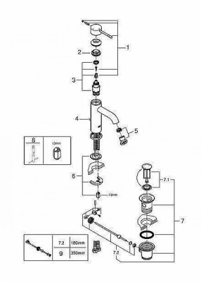 Смеситель для раковины Grohe Essence 23591001