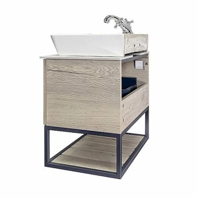 Тумба с раковиной Comforty Порто 00-00011395 60 дуб дымчатый