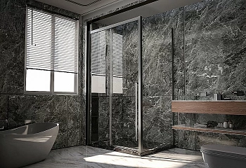 Душевой уголок Veconi Premium Trento PTC30-SP-13090-GR-01-C4 прозрачный/профиль брашированный графит