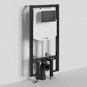 Инсталляция для унитаза WasserKraft Vils 56TLT.010.ME.MB04 с черной матовой кнопкой