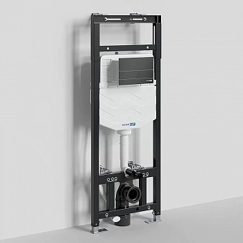Инсталляция для унитаза WasserKraft Alme 15TLT.010.ME.MB04 с черной матовой кнопкой