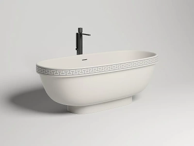 Ванна Salini Greca Meander S-Stone 103021MRH 180x80 белая/снаружи RAL матовая