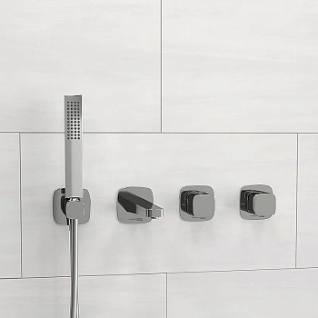Смеситель для ванны WasserKRAFT Naab SET2863 хром