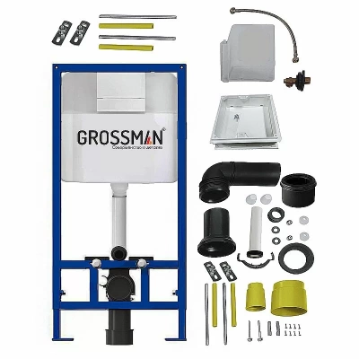 Инсталляция для унитаза Grossman Classic 980.T1.04.110.110 с кнопкой хром матовый