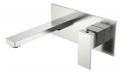 Смеситель для раковины Boheme Qubic 475-NB никель брашированный