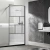 Душевое ограждение Vincea Walk-In 100 VSW-1HC100CFGM стекло прозрачное-рифленое/профиль вороненая сталь