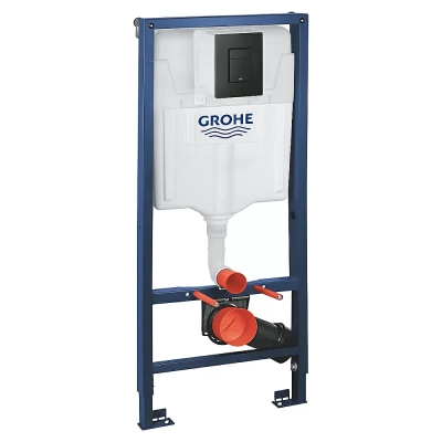 Инсталляция для унитаза Grohe Solido 38811KF0 с кнопкой фантомный черный