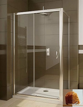 Душевой уголок Radaway Premium Plus DWJ+S 100x80 стекло коричневое/профиль хром