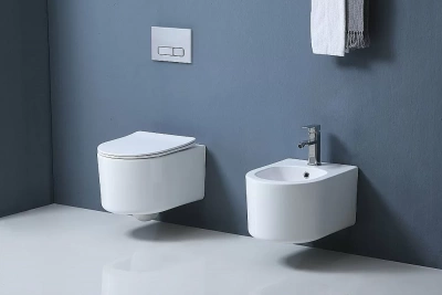 Унитаз с инсталляцией Aquatek Мия SET AQUATEK МИЯ 4в1 с белой кнопкой, с крышкой микролифт, безободковый