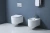 Унитаз с инсталляцией Aquatek Мия SET AQUATEK МИЯ 4в1 с белой кнопкой, с крышкой микролифт, безободковый