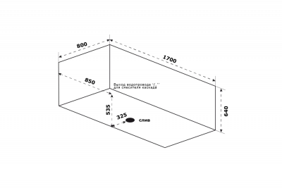 Ванна BAS Мадрид 170x80 белый