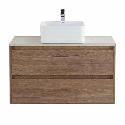 Тумба с раковиной и столешницей BelBagno KRAFT 90 Rovere Tabacco