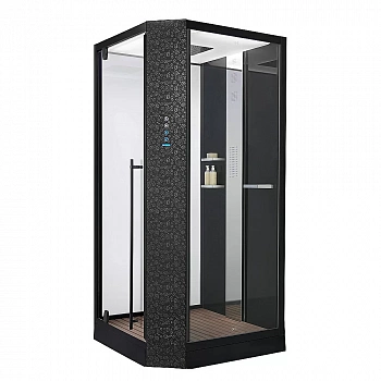 Душевая кабина Orans Diamond 89101BLH 100х100 профиль черный