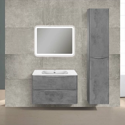 Тумба с раковиной Vincea PAOLA VMC-2P800BT + VCB-2VP800W 80 бетон