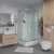 Душевая кабина Niagara Classic 330844QBKT 100x80 стекло матовое/профиль серебро