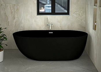 Ванна акриловая CeruttiSpa COMO MB 9904 170х75 черная матовая