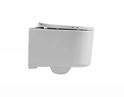 Унитаз с инсталляцией Aquatek Мия SET AQUATEK МИЯ 4в1 с белой кнопкой, с крышкой микролифт, безободковый