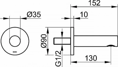 Излив KEUCO IXMO 59545010001 хром