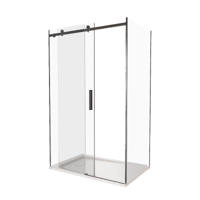 Душевой уголок Good Door Galaxy WTW+SP 110х80 стекло прозрачное/профиль черный