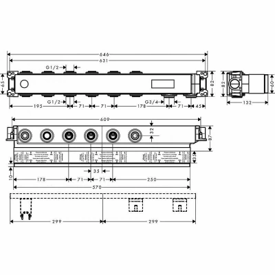 Скрытая часть Hansgrohe RainSelect 15312180