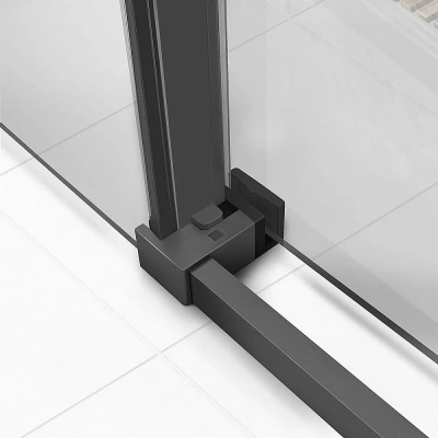 Душевой уголок Vincea Slim Soft VSR-1SS8014CLGM 140x80 стекло прозрачное/профиль вороненая сталь