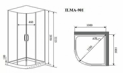Душевая кабина Timo Premium ILMA 901 100х100