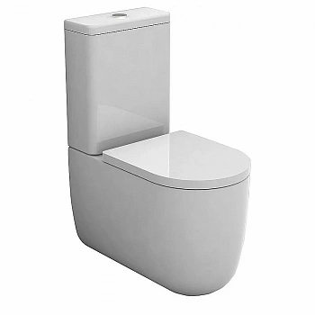 Унитаз-компакт Bien VOKHA MDKD063N1VP0W5SZ0 белый, с крышкой микролифт, с бачком, безободковый