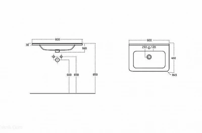 Тумба с раковиной BelBagno ALBANO 2C SO CER 60 Pino Scania