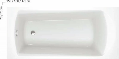 Ванна акриловая Ravak DOMINO PLUS C641R00000 150х70