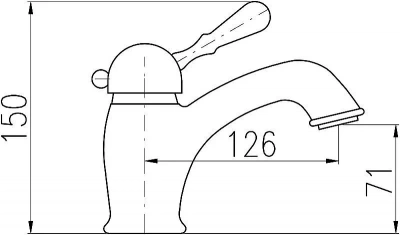 Смеситель для раковины Rav-Slezak LABE L526.5Z золото