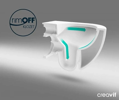 Унитаз подвесной CREAVIT FREE FE320-11CB00E белый, безободковый