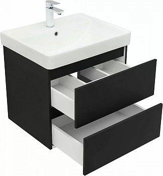 Тумба с раковиной Aquanet Вега 2.0 337953/301803 60 черный